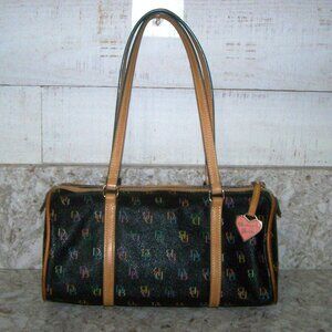 Dooney & Bourke VTG DB Monogram Barrel Bag